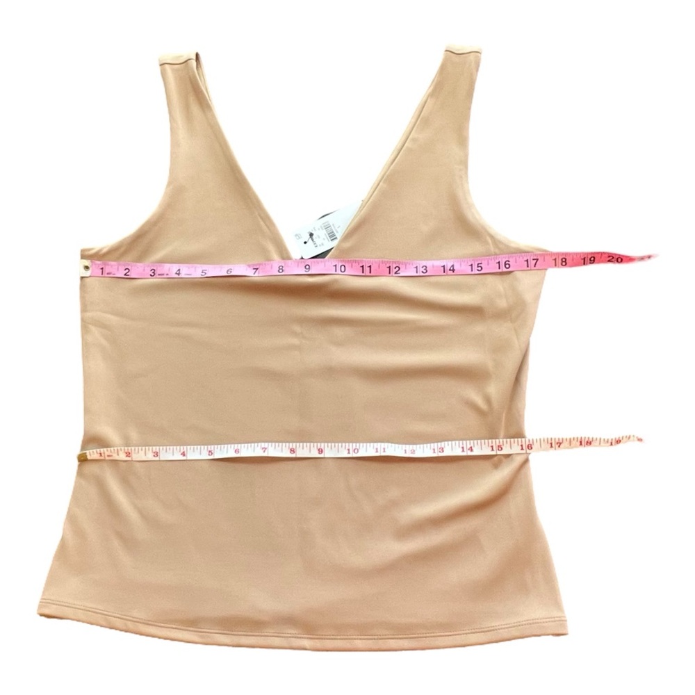 NWT Express Body Contour Tan V-Neck High Compression Tank - Size L - Picture 5 of 8
